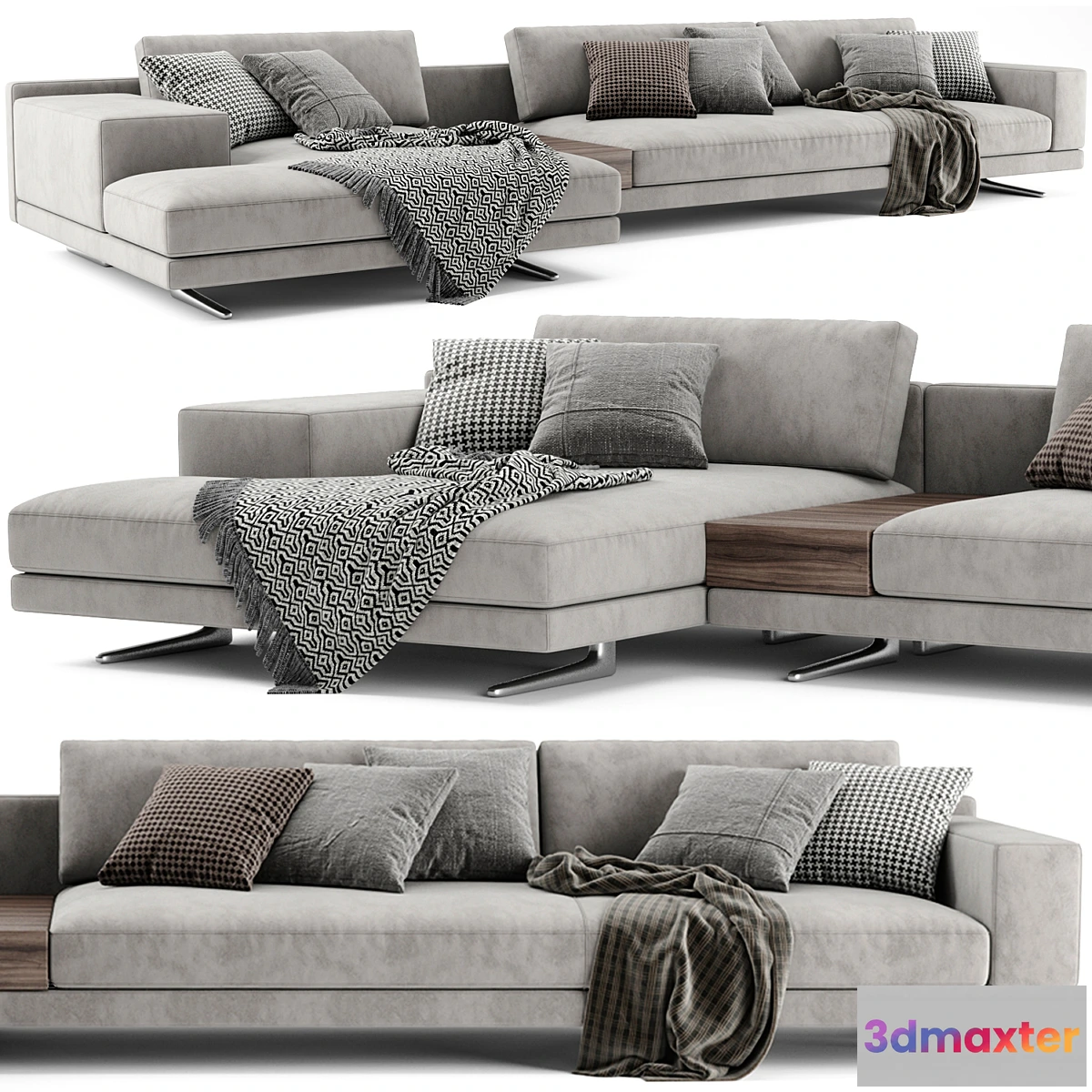 903590 - Poliform Mondrian Chaise Longue Sofa - No.6