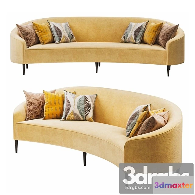 960020 - Art deco style crescent sofa 2