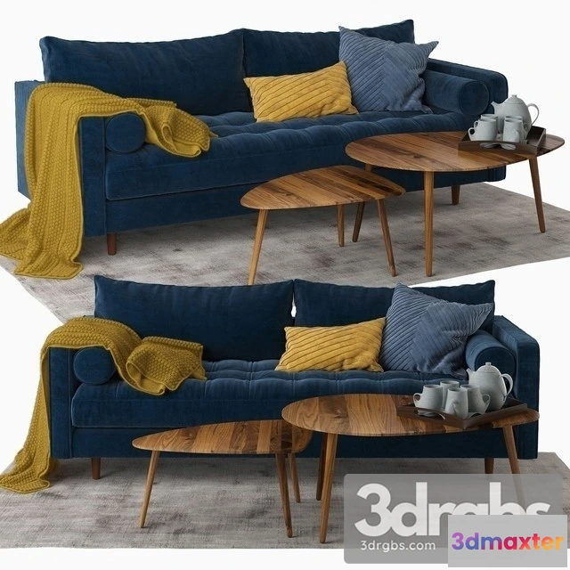 960030 - Article Pacific Blue Sven Sofa