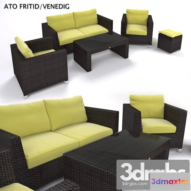 960084 - Ato Venedig Set Artificial Rattan