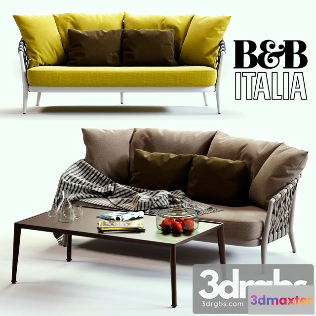 960118 - B & B Italia ERICA Grey & Yellow Sofa