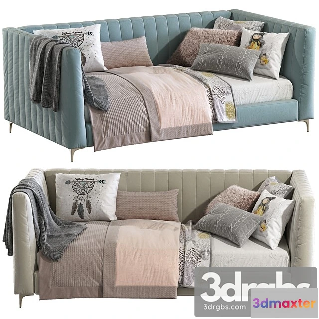 960470 - Bed Sofa Avalon Channel Stitch Upholstered Daybed - No.2