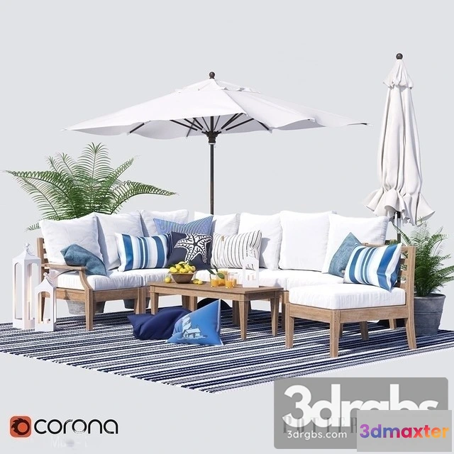960492 - Belmont Outdoor Sectional Set