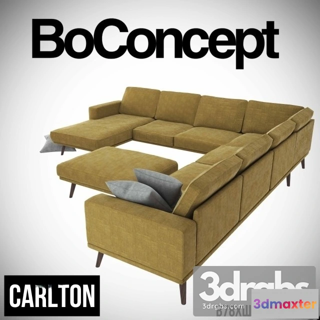 960632 - Boconcept Carlton Yellow Sofa