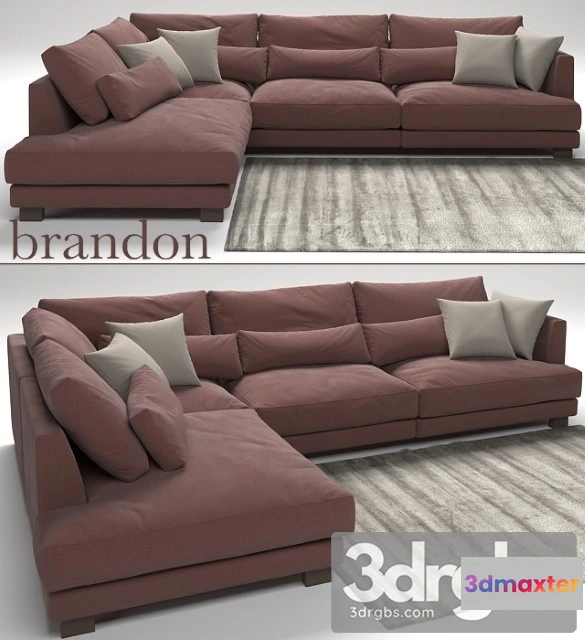 960874 - Brandon Sofa Fabric Brown