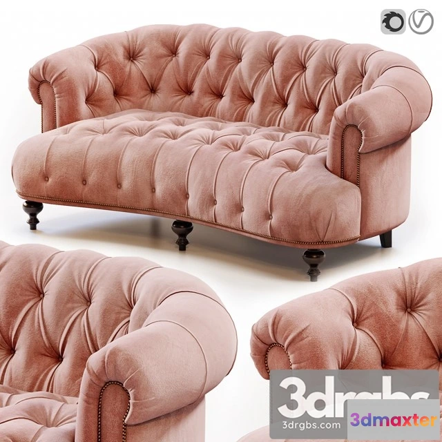 960928 - Brussel Blush Tufted Sofa