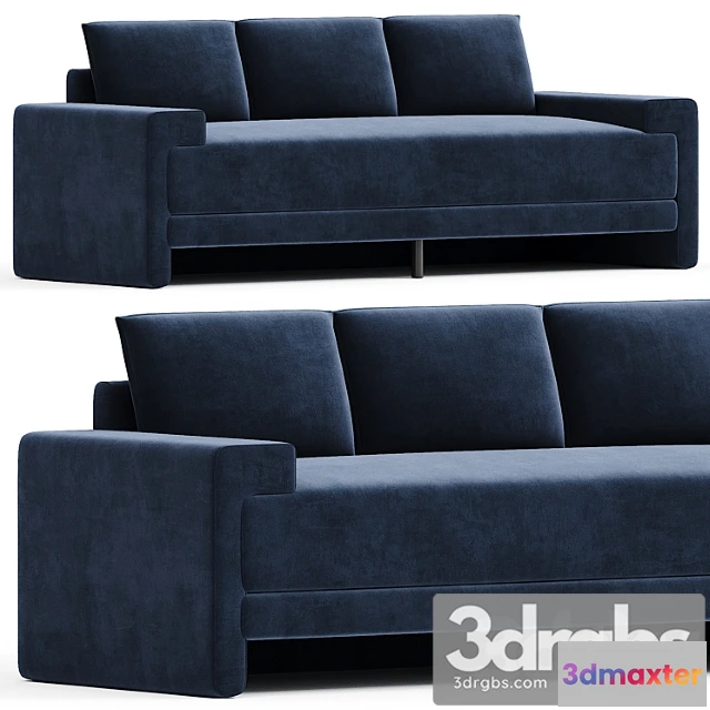 961018 - Camden Ink Blue Velvet Sofa