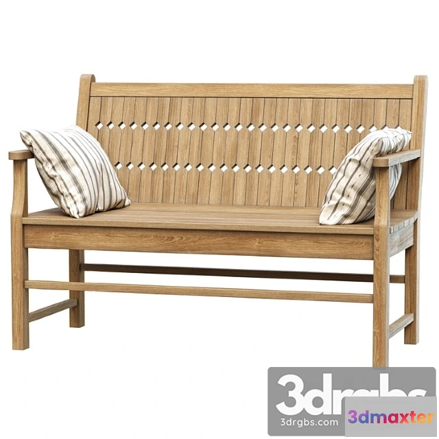 961304 - Chippendale Patio Bench Wooden Bench