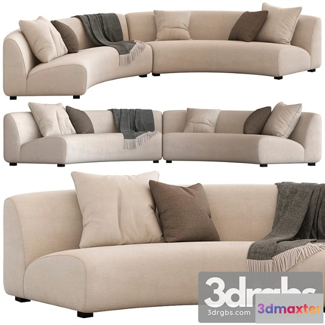 961394 - Coco Republic Adele Curved Modular Sofa