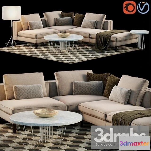 961520 - Corner Sofa Set 01
