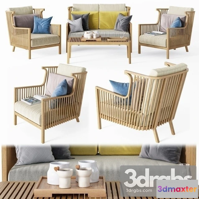 962200 - Elizabeth  Bench Sofa Set Outdoor