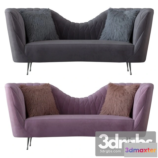 962322 - Eva Velvet Sofa 01