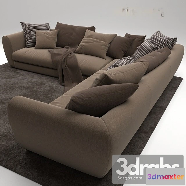 962344 - Fabric Brown Sofa