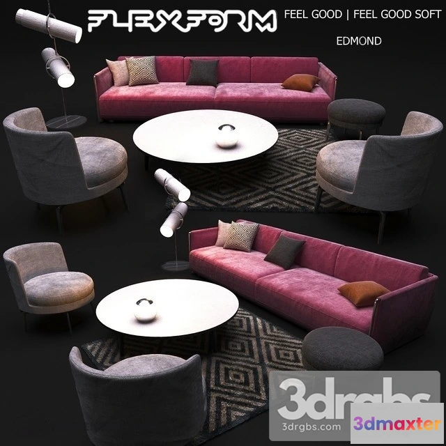 962510 - Flexform Feed Good Soft Edmond Set