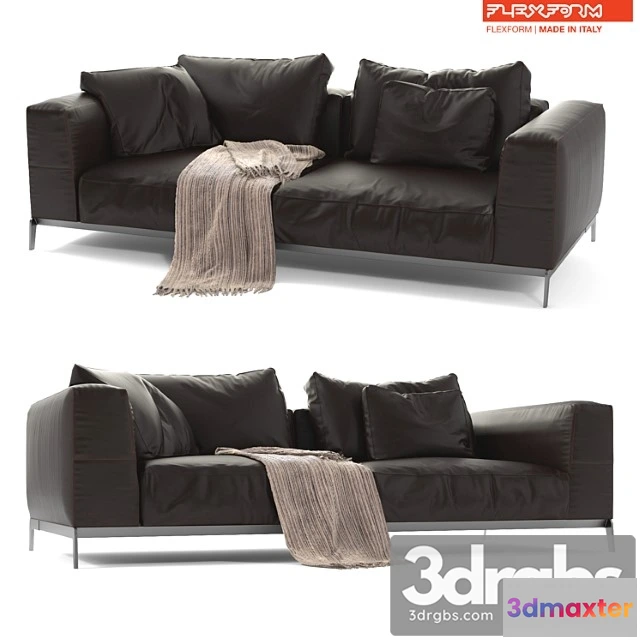 962550 - Flexform Leather Sofa Ettore