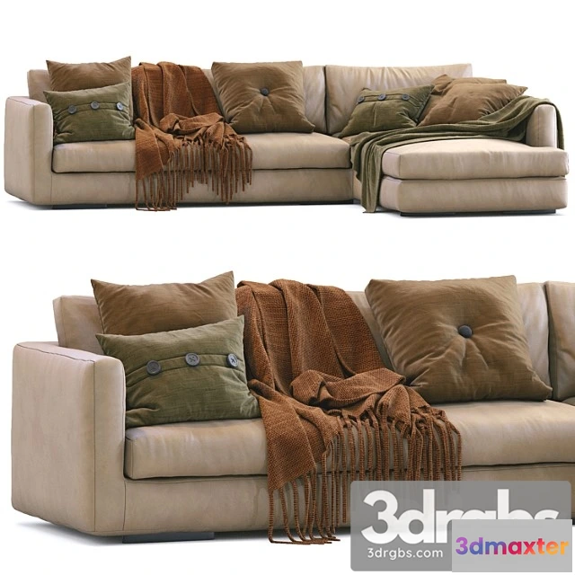 962552 - Flexform Leather Sofa Magnum 1