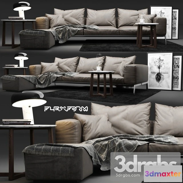 962560 - Flexform Lifesteel Sofa