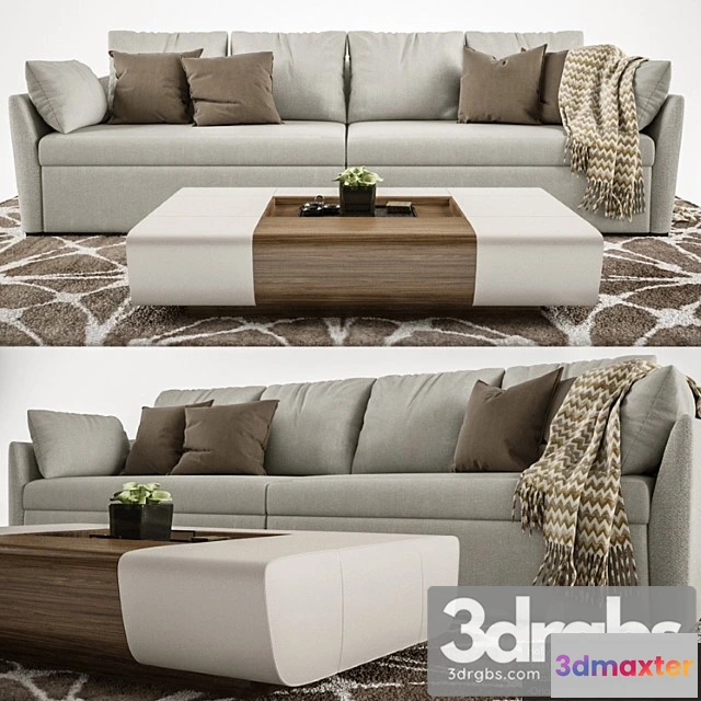 963104 - Holly Hunt Ville Sofa Oasis Cocktail Table