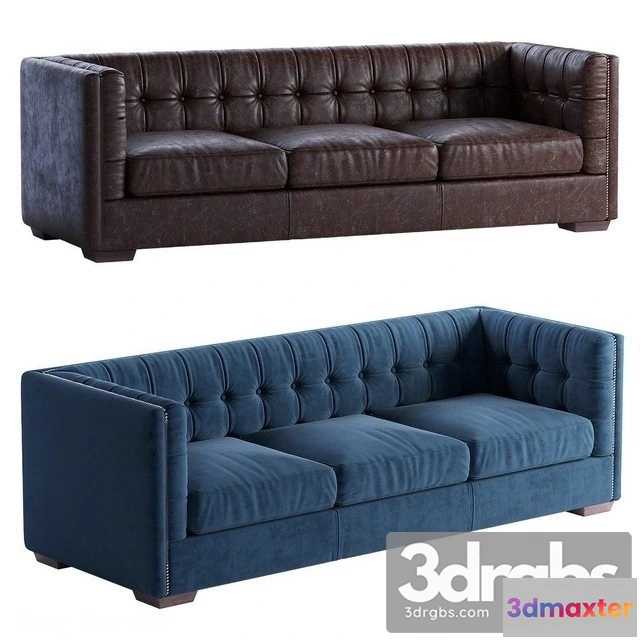 963624 - Leather And Fabric Henstia Sofa