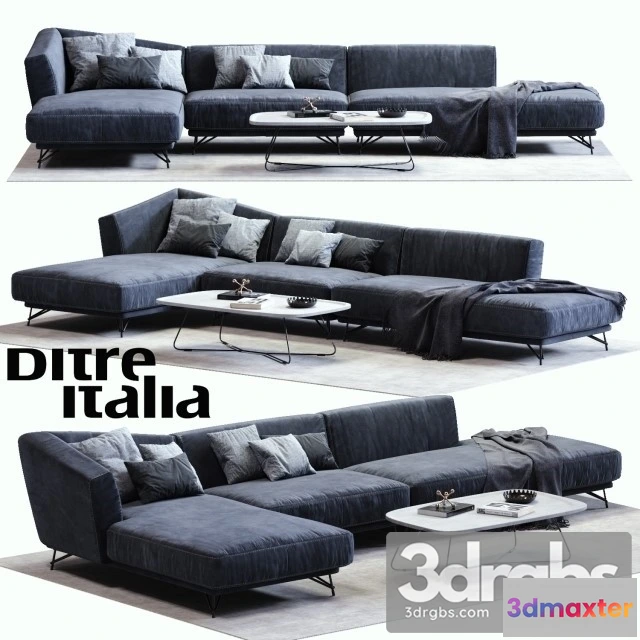 963688 - Lennox Blue Sofa 01