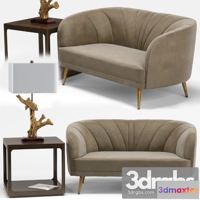 963708 - Leone Saltaire Lamp Robin Cube End Table