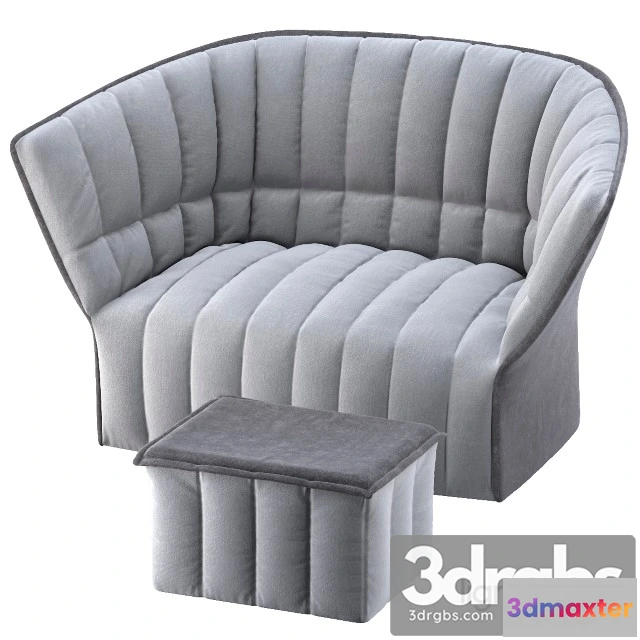 963742 - Ligne Roset Moel Sofa Amp Pouf