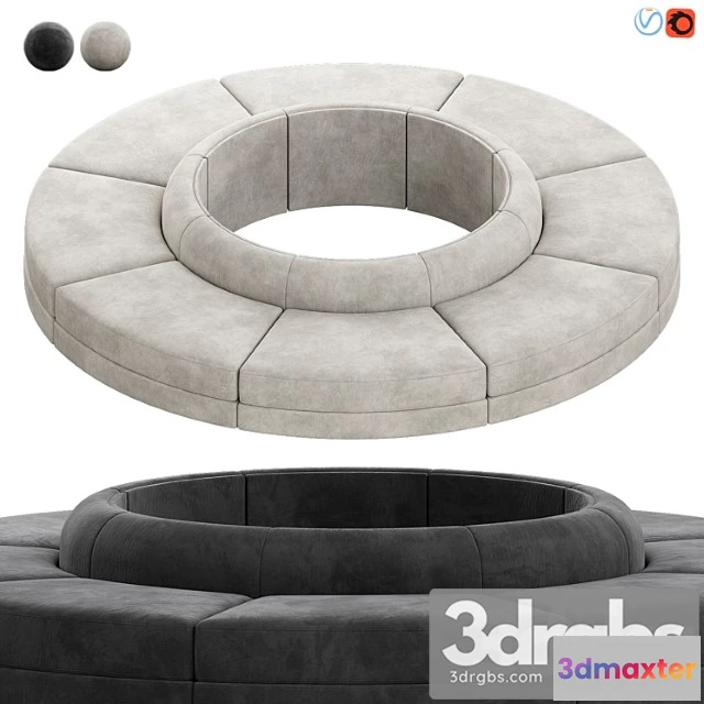 964032 - Maura Modular Convex Circle Sectional Sofa