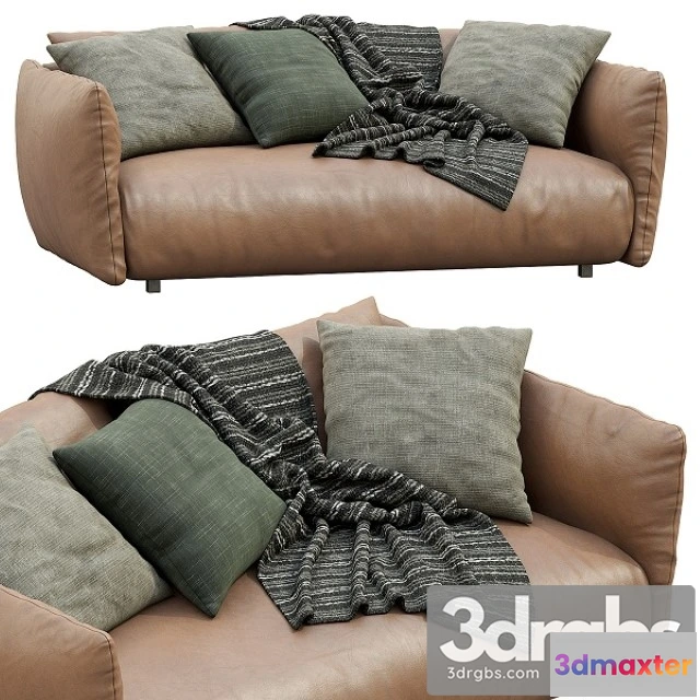 964086 - Meridiani Leather Sofa Scott