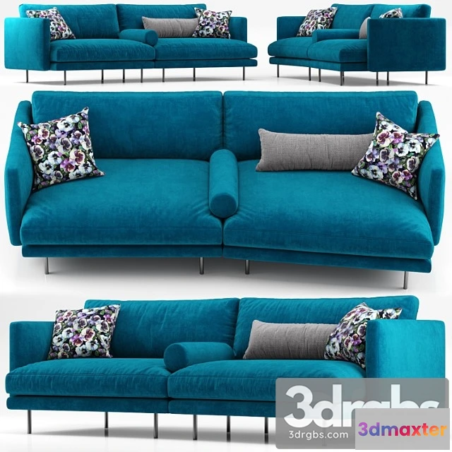 964160 - Mies two seater sofa blue - calligaris 2