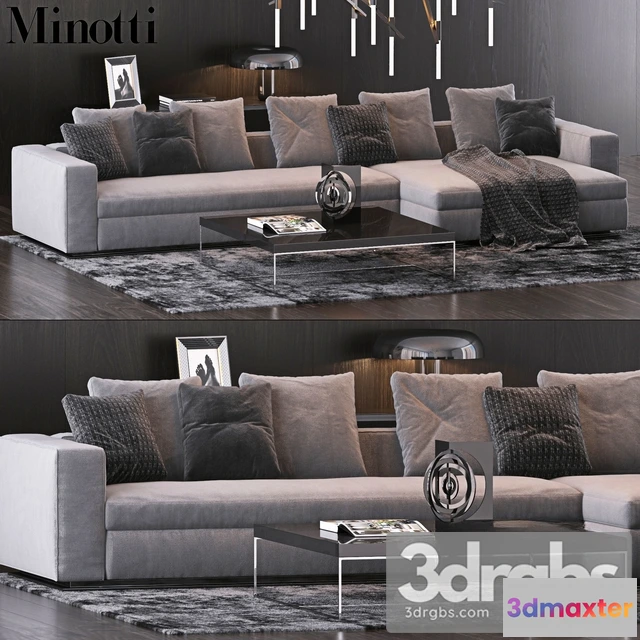 964308 - Minotti Fabric Moderm Sofa Set
