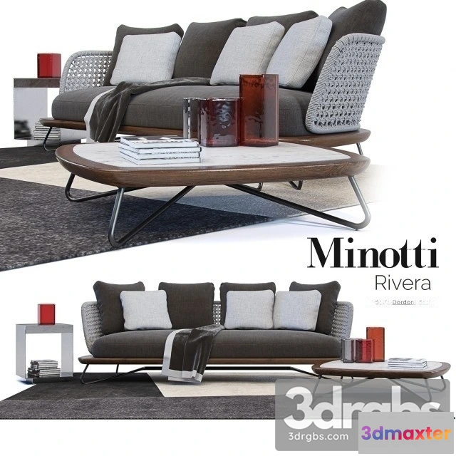 964514 - Minotti Rivera Sofa 01