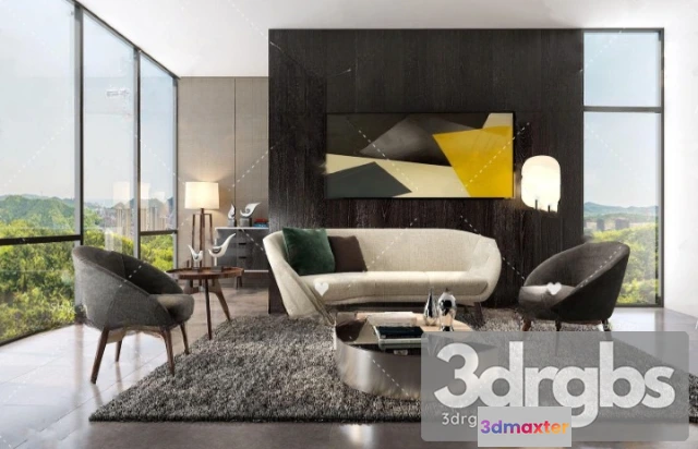 964520 - Minotti Russell Angled Sofa