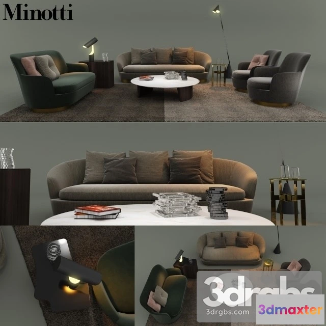 964564 - Minotti Sofa Set 01