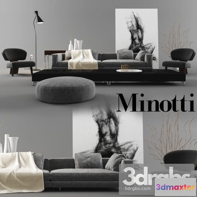 964568 - Minotti Sofa Set 03