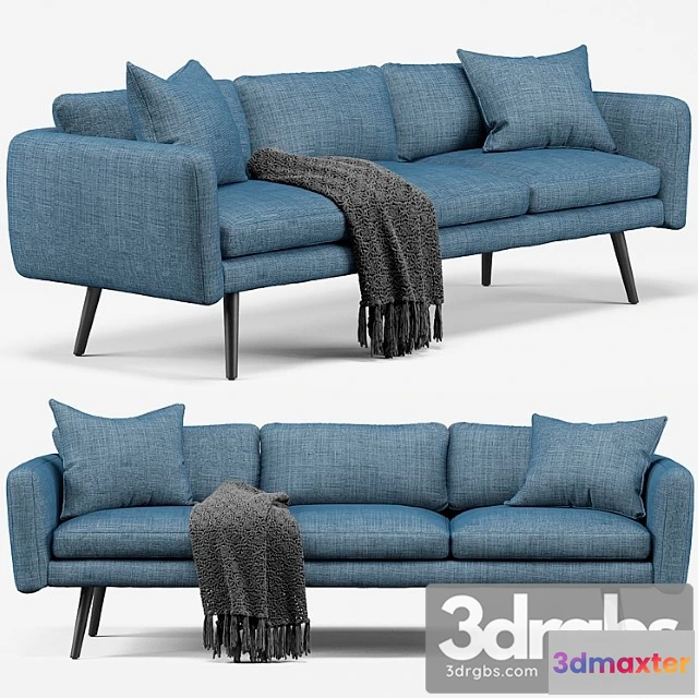 964634 - Modani Kelvin Blue 3 Seater Sofa