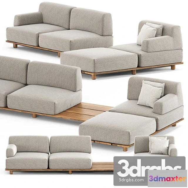 965188 - Palco Sofa Module Set 3 By Kristalia