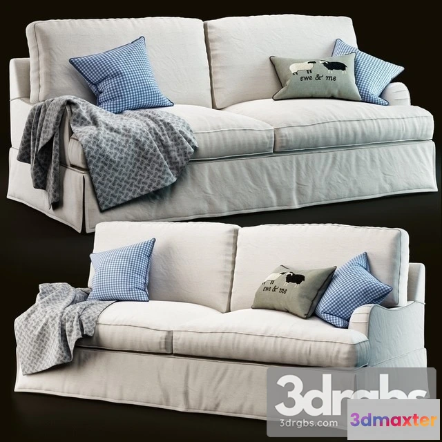 965250 - PB English ARM Slip Covered Sofa