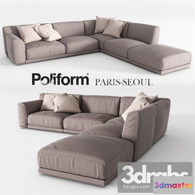 965436 - Poliform Fabric Paris Seoul Sofa