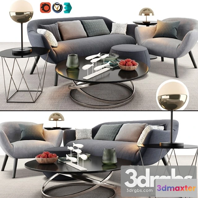 965446 - Poliform Mad Sofa Chair Set