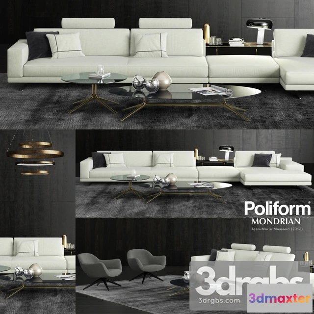 965460 - Poliform Montrian Sofa Set