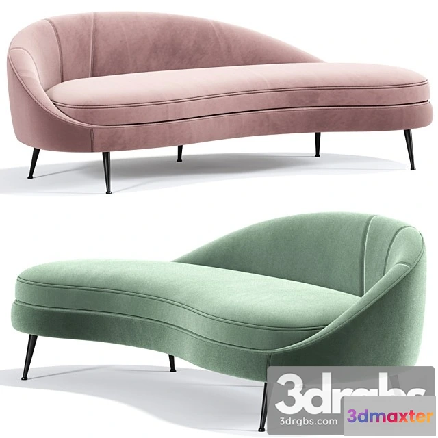 965586 - Porto Sand Curved Sofa