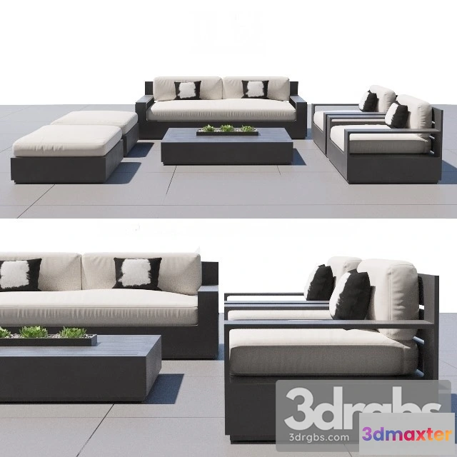 965750 - Restoration Hardware Marbella Aluminium Sofa