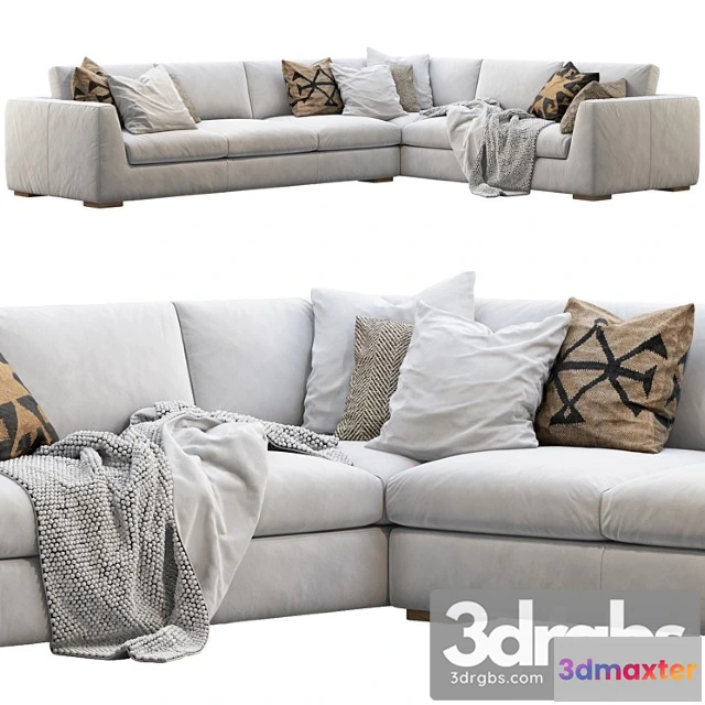 965802 - RH Modena Taper Arm L Sectional Sofa