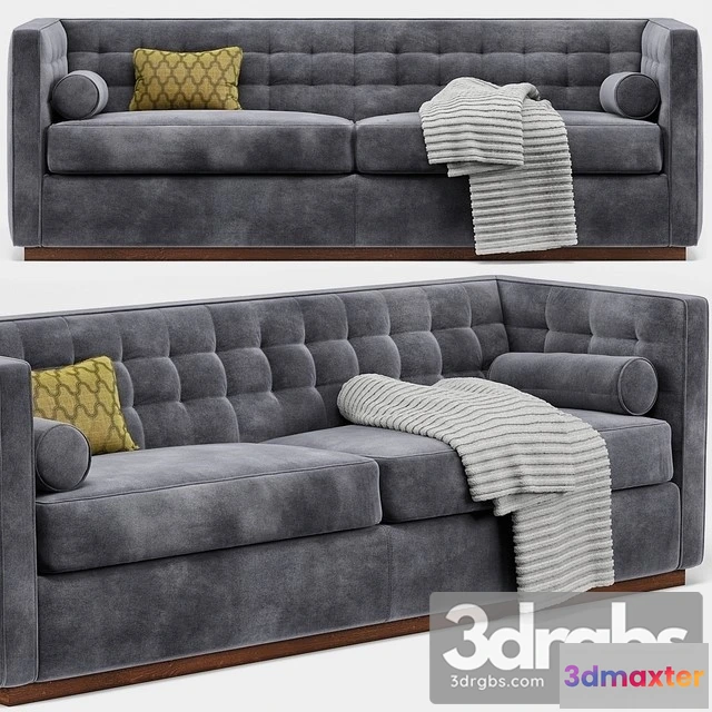 965918 - Rochester West Elm Shadow Velvet Sofa