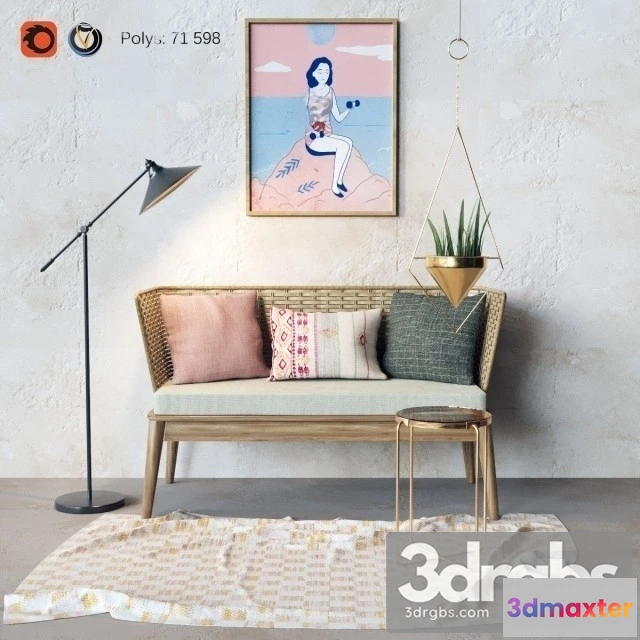 966014 - Rustic Decorative Sofa