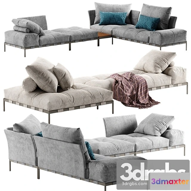 966028 - Saba Italia Pixel Light Sofa Set 4