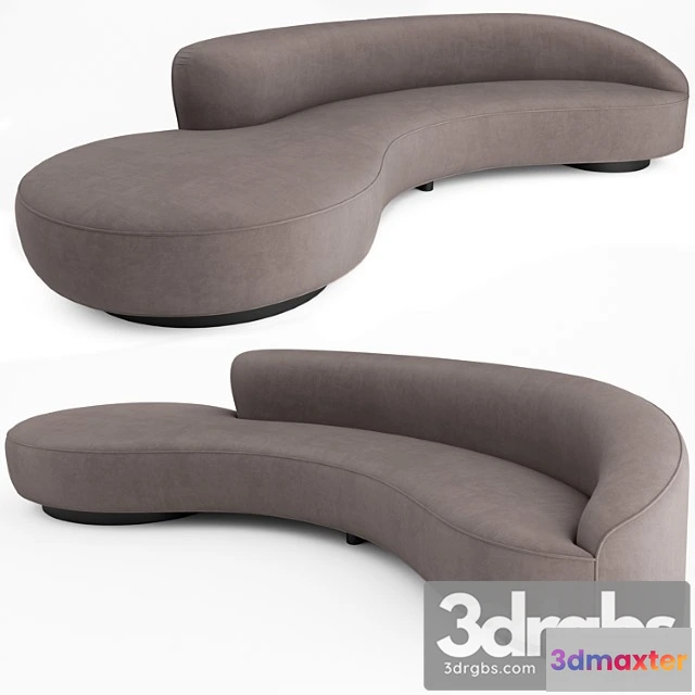 966162 - Serpentine sofa with arm - vladimir kagan 2