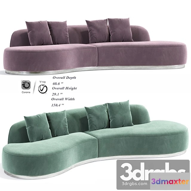 966220 - Simona long curved sofa 2