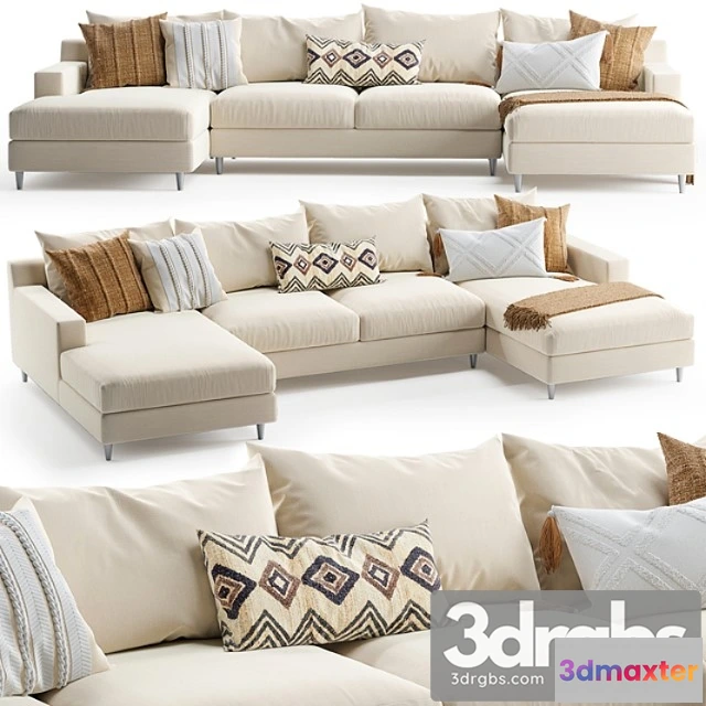 966268 - Sloan u-sectional sofa 2