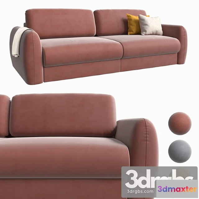 966474 - Sofa Biani Velvet Terra